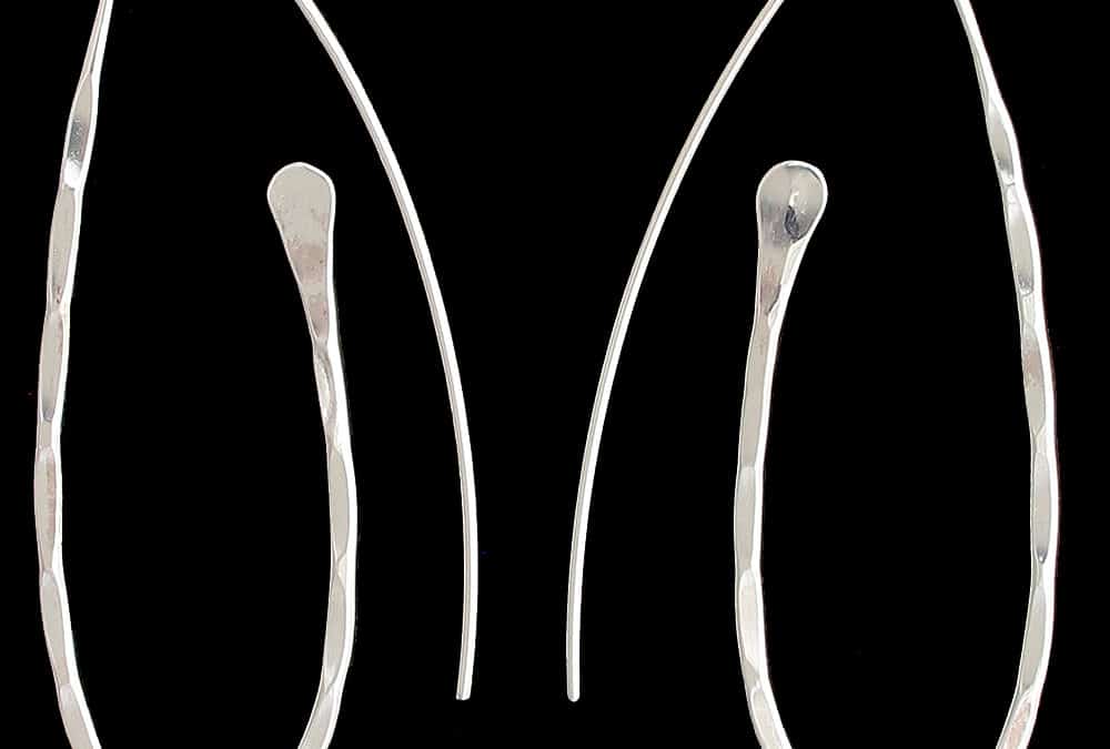 Hammered Oval Hoops