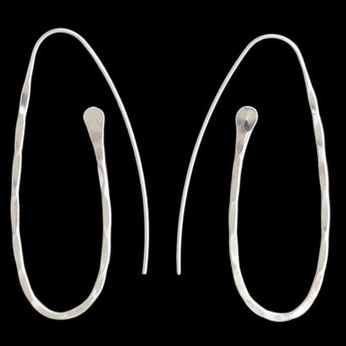 Hammered Oval Hoops