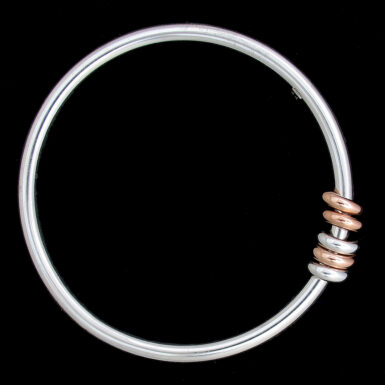 Bangle with Copper & Silver Links