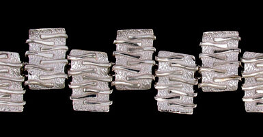 Heavy Textured Wave Bracelet