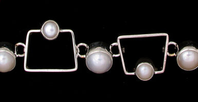 Abstract Rectangle with Pearls