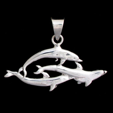 Triple Swimming Dolphins