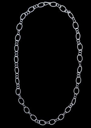 Handmade Sterling Silver Twisted Link Necklace