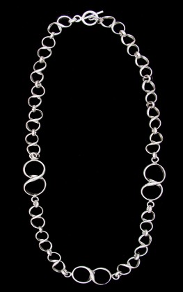 Handmade Sterling silver infinity necklace