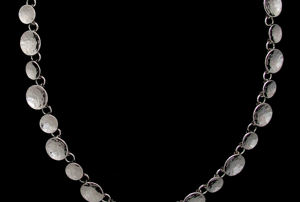 Hammered Concave Circles Necklace