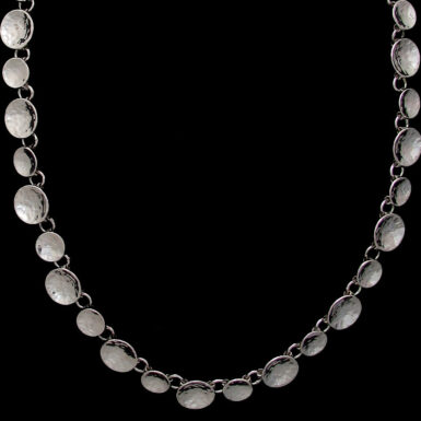 Hammered Concave Circles Necklace