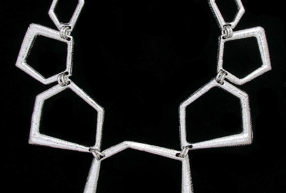 Abstract Textured Necklace