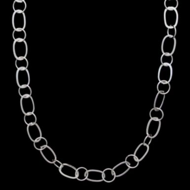 Handmade Sterling Silver Oval Link Necklace