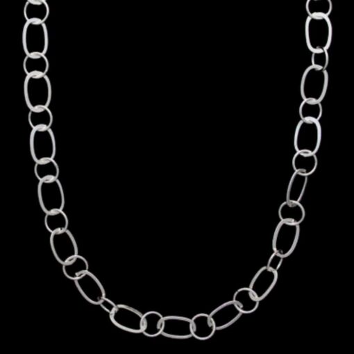 Handmade Sterling Silver Oval Link Necklace