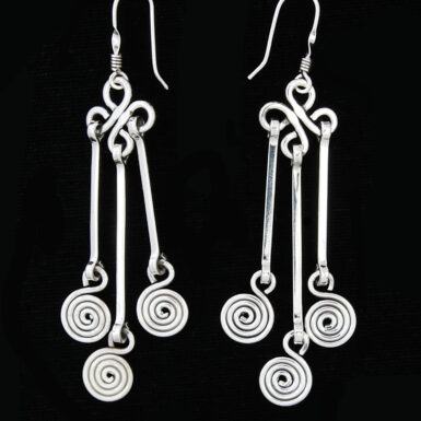 Hanging Spiral Earrings