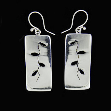 Sterling Silver Vine Cutout Earring