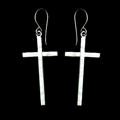 Sterling Silver Small Hammered Cross