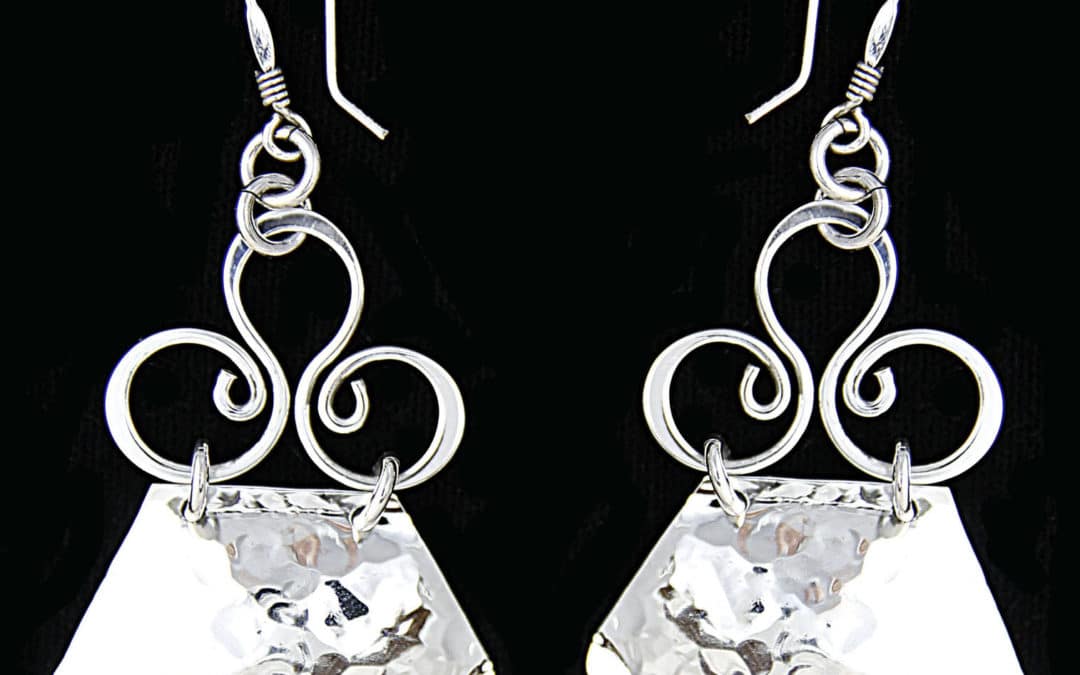 Hammered Shield Earring