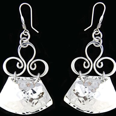 Hammered Shield Earring