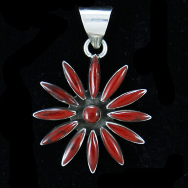 Red Enamel Flower