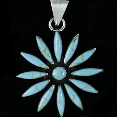 Blue Enamel Flower