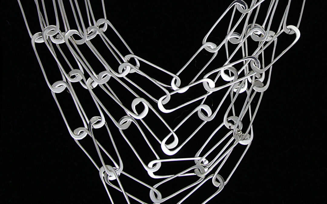 Multi Strand Paper Clip Necklace