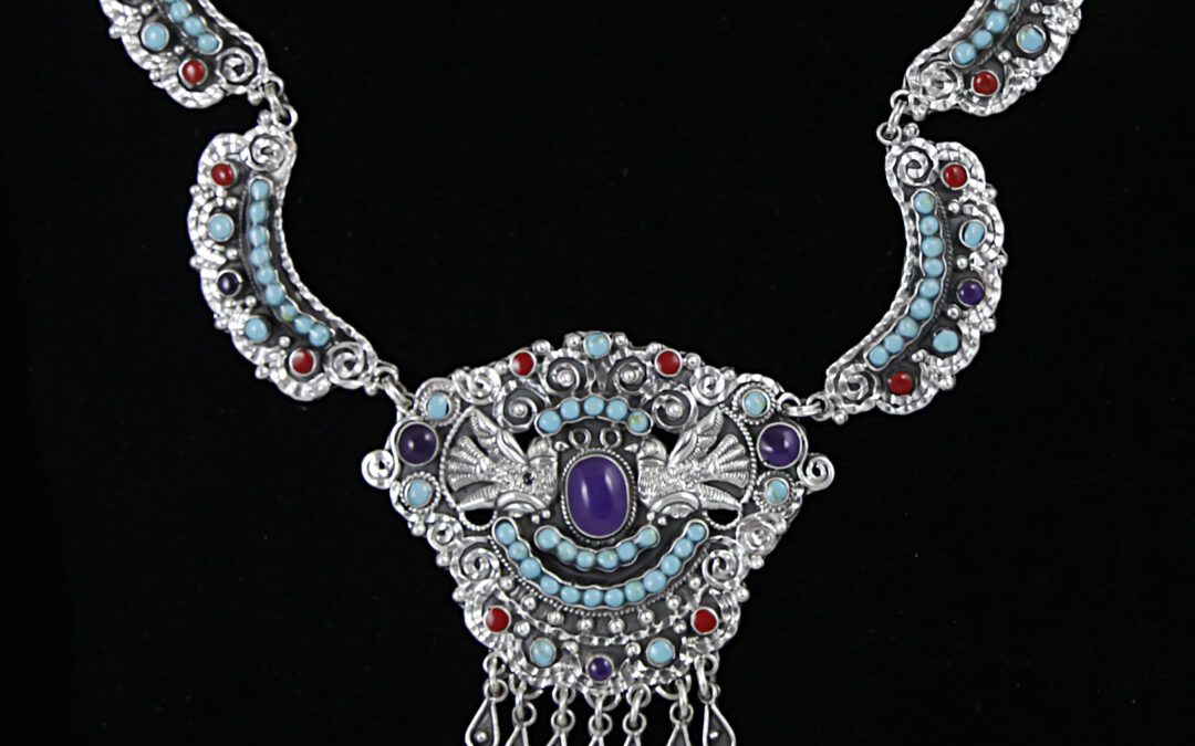 Old Mexico Multi Stone Birds Necklace