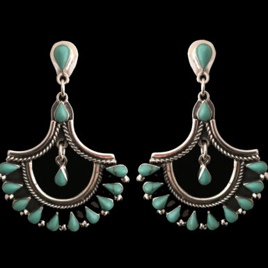 Turquoise Enamel Fan