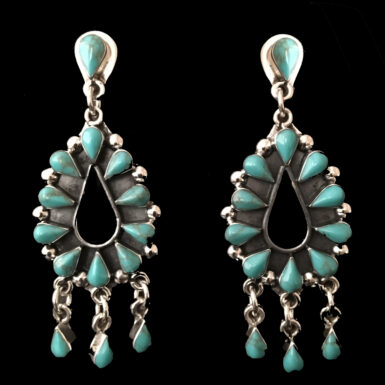 Turquoise Enamel Teardrop