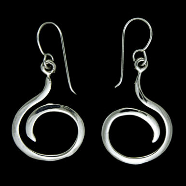 Sterling Silver Curled Dangle Earring