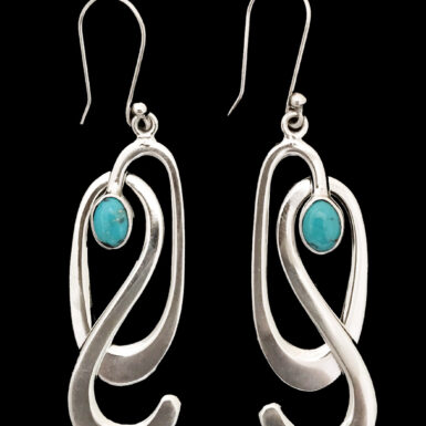 Turquoise Curly-Q's
