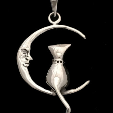 Cat on Crescent Moon