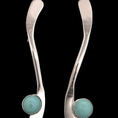 Long Enamel Turquoise Drops
