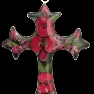 Pressed Flower Cross