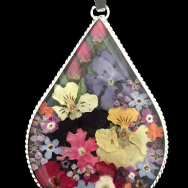 Pressed Flower Large Teardrop
