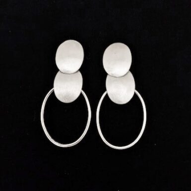 Brushed Petal Hoops
