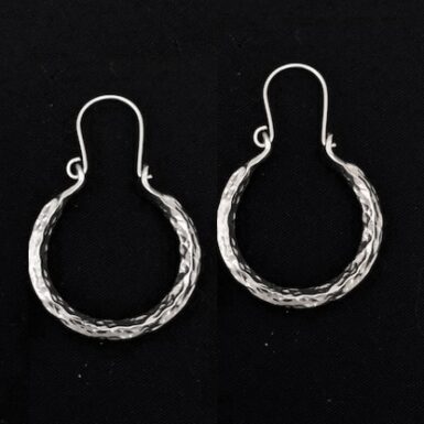 Hollow Hammered Hoop
