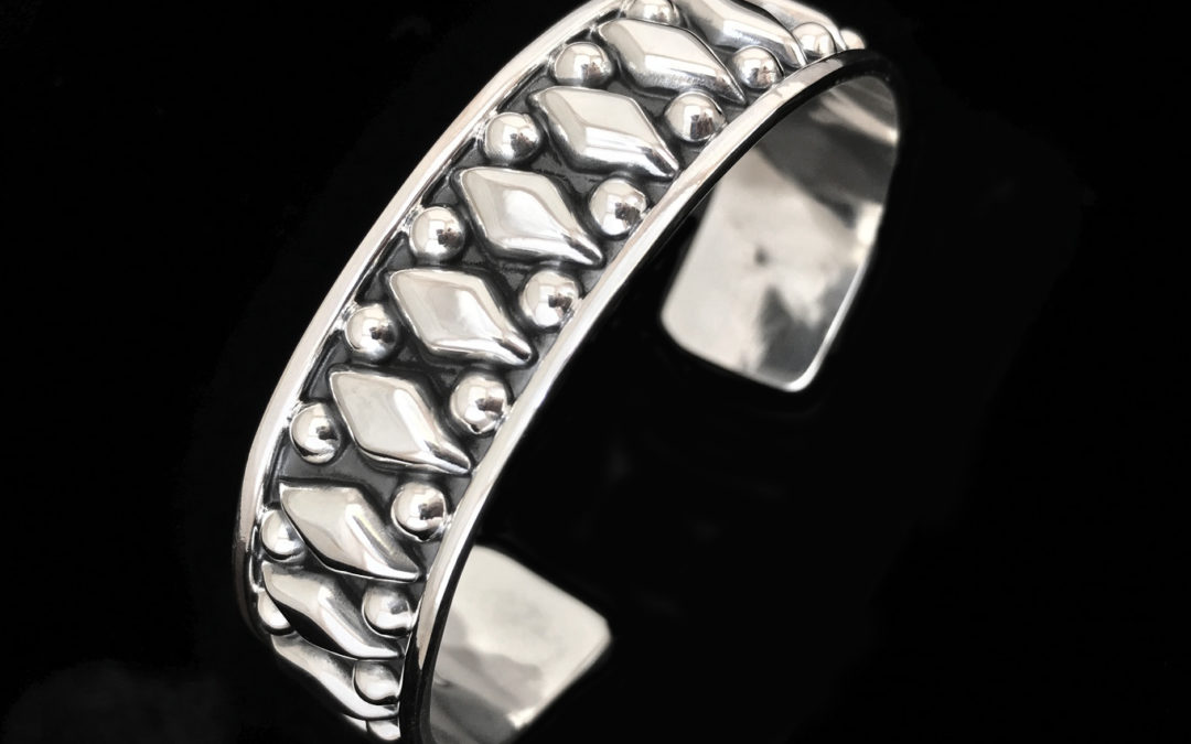 Diamond Half Bead Cuff