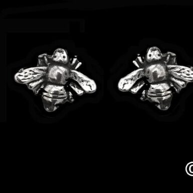 Tiny Bee Sterling silver Post Earrings