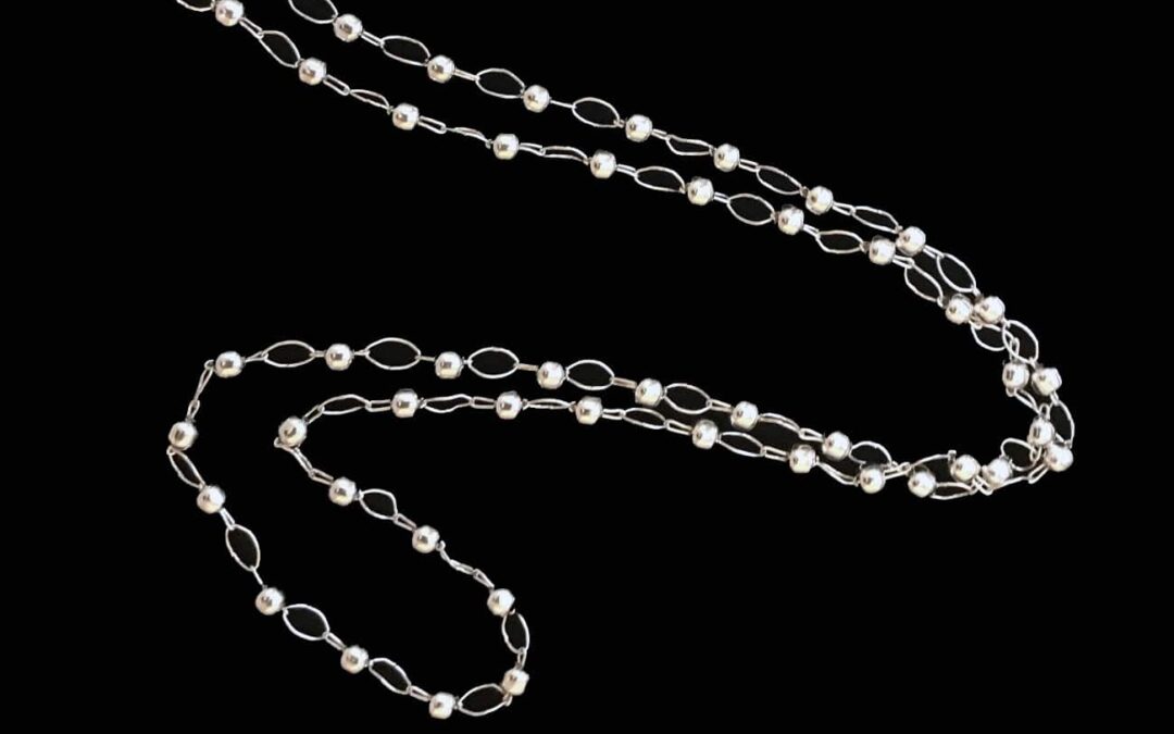 Circle Bead Long Necklace
