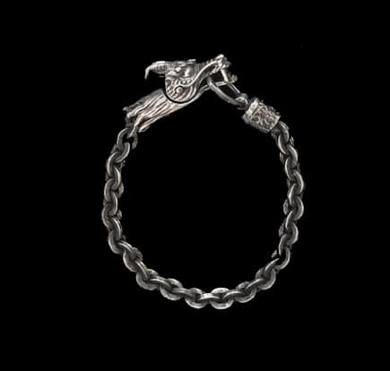 Sterling Silver Dragon Bite Bracelet : Elysium Inc