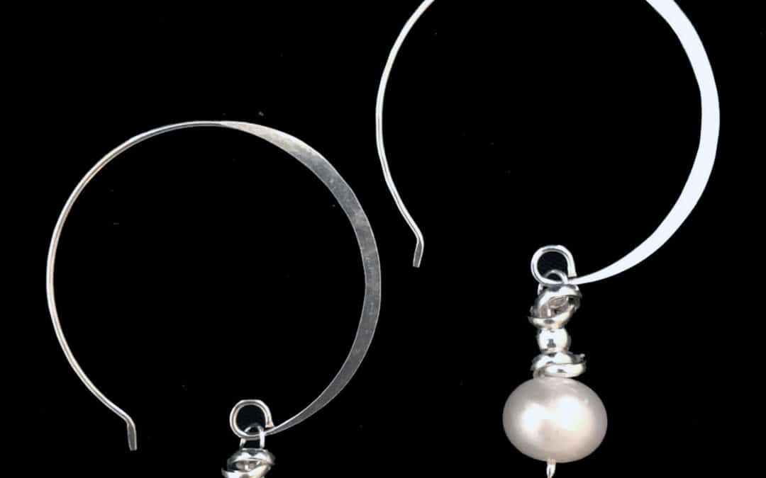 Drop Pearl Hoop