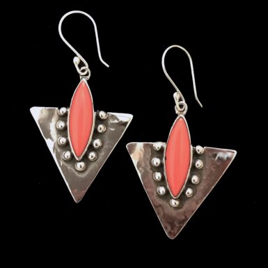 Jose Orange Triangle Earring