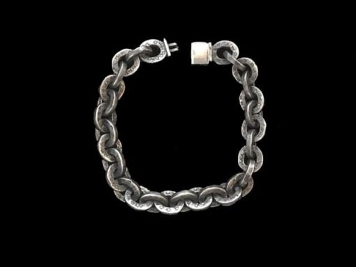 Handmade Sterling Silver Oxidized Chain Bracelet