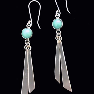 Turquoise Silver Drop