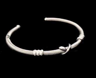 Sterling Silver Twist X Cuff Bracelet