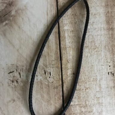 18" Black Braided Leather Cord