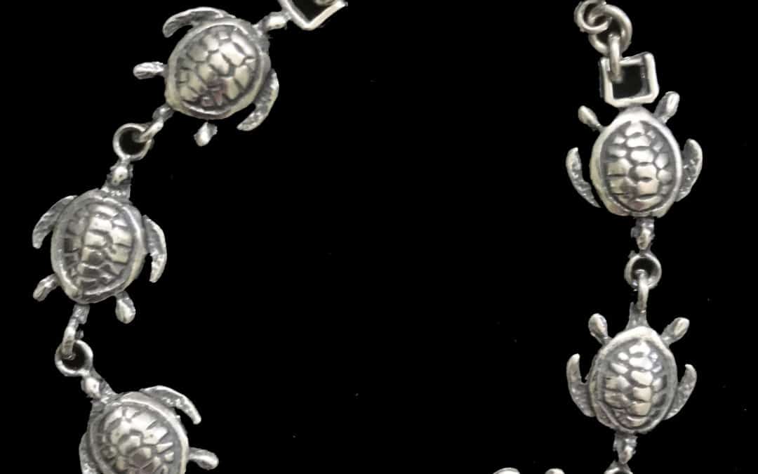 Sterling Silver Turtle Link Bracelet