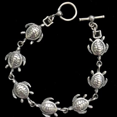 Sterling Silver Turtle Link Bracelet