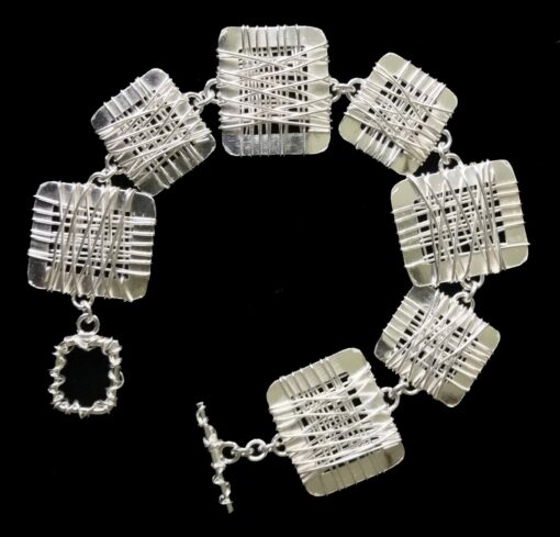 Handmade Sterling Silver Jewelry Wire Wrapped Bracelet