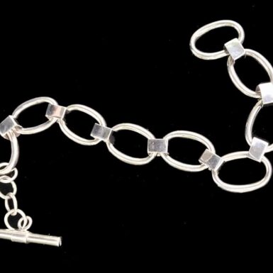 Sterling Silver Hollow Link Bracelet