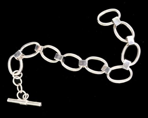 Sterling Silver Hollow Link Bracelet