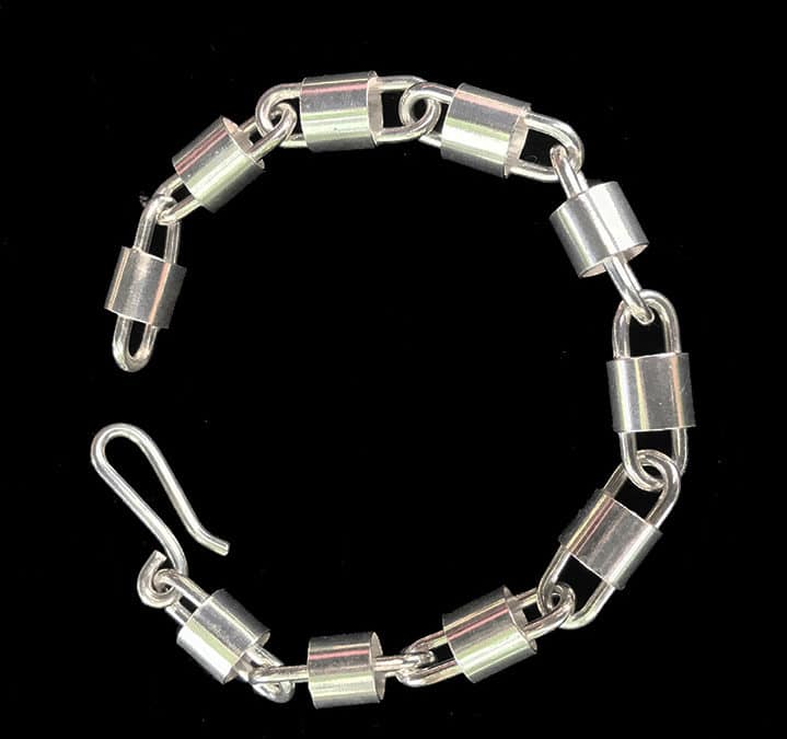 Modern Cylinder Link Bracelet