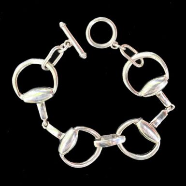 Snaffle Bit Sterling Silver Bracelet