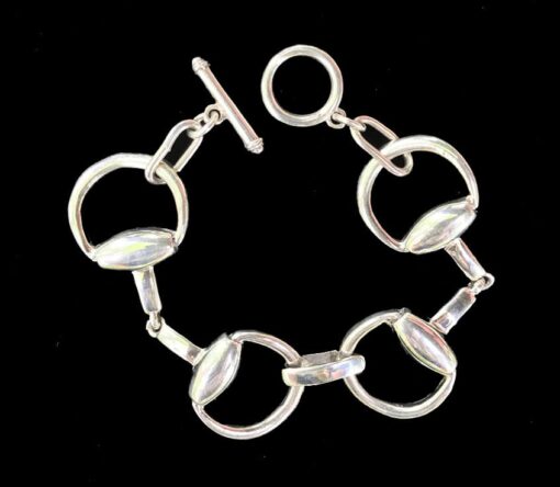 Snaffle Bit Sterling Silver Bracelet